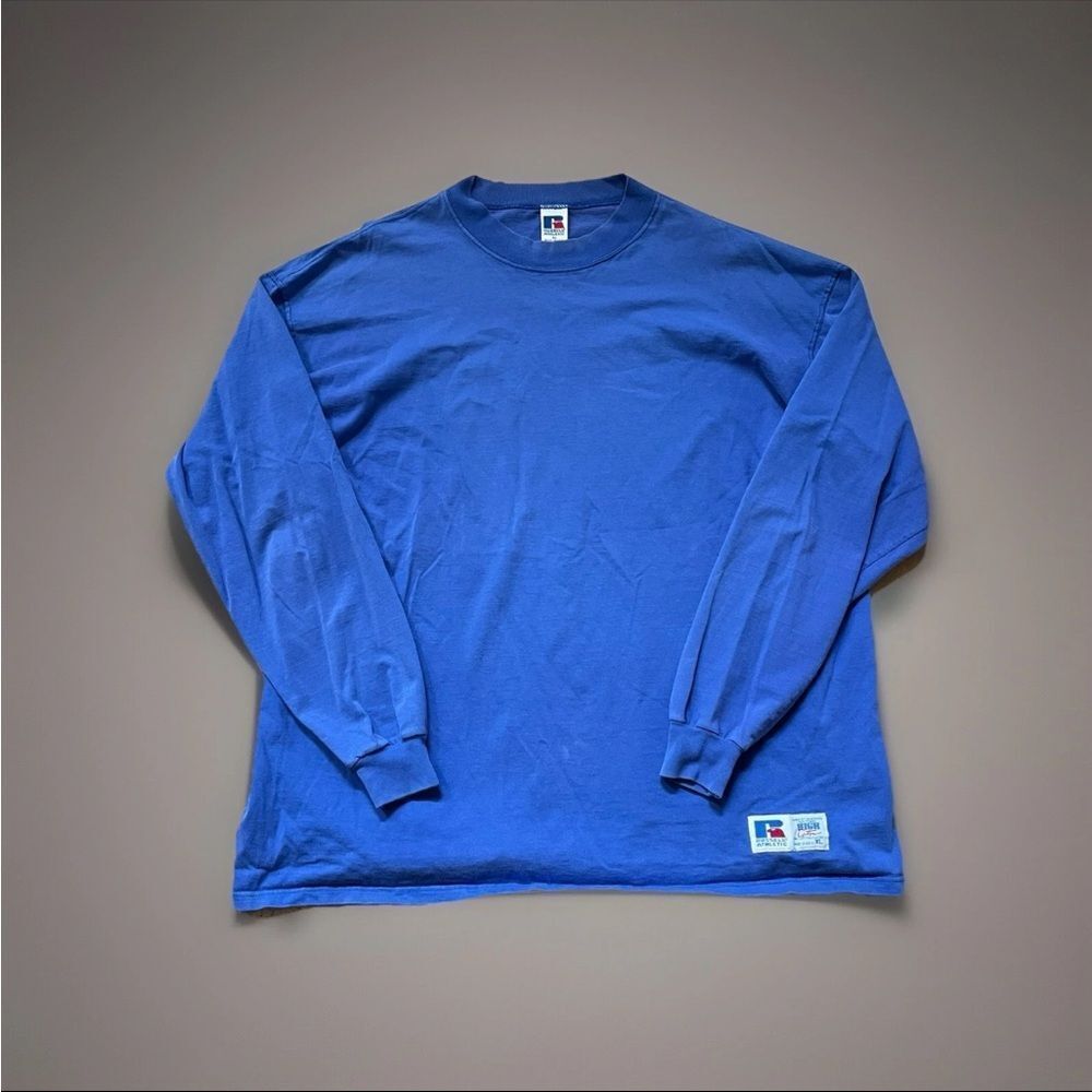 VTG RUSSELL Athletic High Cotton Long Sleeve T Shirt 90s USA Made Size Large